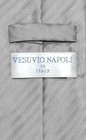 Vesuvio Napoli Necktie Silver Grey Striped Vertical Stripes Mens Neck Tie
