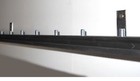 Beer Tap Handle Display Black Wall Mounted W  Brackets Holds A Dozen Taps