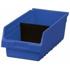 Akro-mils 30088blue Shelf Storage Bin  Plastic  Blue  6 In H  8 3 8 In W  17