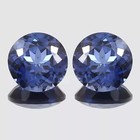 70 Ct Natural Round Cut Ceylon Blue Sapphire Certified Loose Rare Gemstone Pair