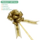 10pcs Large Pull Bow 8 Inch Flower Bows For Wedding Baskets Gold