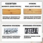 Essentura 10 Belts Karate Belt Display Rack  Pure Bamboo 10 Belts  Black 