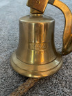 Vintage Brass English Ship Bell 1834 Maritime Bell 5  Tall