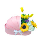 Baby Cradle Box For Flower gift Arrangements  Baby Shower Center Piece   W929