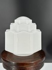 1930   s Antique Art Deco Skyscraper Milk Glass Lamp Ceiling Shade Globe 6   