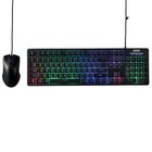 Wired Gaming Keyboard Mouse Combo Led Backlit Membrane Key Travel Low Light