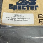 Us Military Molle Triple Universal Magazine Pistol Pouch Specter Gear Coyote New