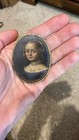 Antique 17th Century Art Miniature Portrait Painting On Copper Woman Teen  