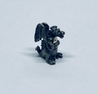 Vintage Miniature Pewter Dragon Holding Shining Rhinestone Figurine 0 5    Decor 1