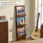 Wall Mount Vinyl Record Holder Set Of 2 With 3 Tier Display Area  47 5   Tall 
