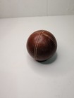 Vintage Style Leather Medicine Ball 5 Lb Brown Stitched Gym 
