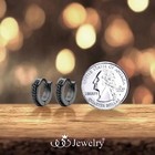    555jewelry Stainless Steel Unisex Curb Chain Huggie Hoop Earrings