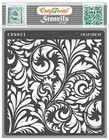  Floral Stencils For Painting On Wood  Canvas  Paper  Fabric  Flourish Ii 6 x6 