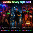 12 Glow Frame Led Flashing Glasses Light Up Sunglasses Wedding Party Favor Packs