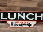 Porcelain Wrigley s Lunch Enamel Metal Sign Plate Size 24  X 8  Inches