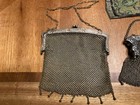 4 Antique Art Nouveau Purses Embossed German Silver Chainmail Mesh Evening