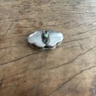 Vintage Mexican Silver Pill Box 925 Stamped Ctp W Turquoise Stone Free Ship 