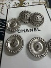 Mix Set Of 12 Chanel Cc Logo Designer Buttons 20 Mm Replacement Silber Tone