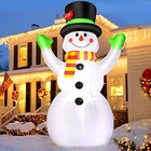 7 Ft Christmas Inflatables Snowman Outdoor Decorations  Giant Blow Up Snow Man Y