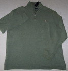 Nwt Polo Ralph Lauren Light Heather Green Ribbed Half-zip Men s L Beige Pony