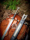 Hand Forged Viking Sword High Carbon Steel Medieval Battle Ready With Scabbard