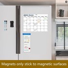 Magnetic Dry Erase Fridge Board Reusable Whiteboard Memo Board Kitchen Organizer