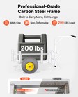 Vevor Beach Fishing Cart 200 Lbs Foldable Fishing Cart Carbon Steel 13 In Tires