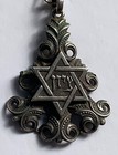 Moshe Murro  b 1888 - 1957   Bezalel Silver Sterling Necklace And Pendant 1930s