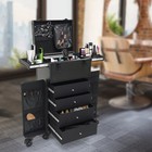 Professional Makeup Case Organizer Cosmetics Case Travel Case Rolling Makeup