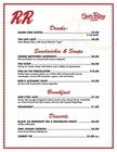 Twin Peaks Double Rr Diner Menu