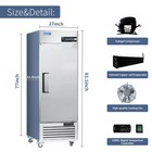 27  23 Cu  Ft  Commercial Reach-in Refrigerator Stainless Steel Solid Door
