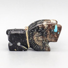 Navajo-picasso  Marble Buffalo Fetish By Edwin Begay-native American