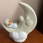 Enesco Teddy Beddy Bear Moon   Stars Nursery Lamp 1982     Vintage Morgan Inc