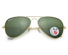 Ray-ban Sunglasses Rb3025 Aviator Classic Gold Frame Polarized Green Lens 58mm
