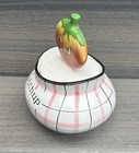 Vintage 50 s Napco Pixieware Tomato Ketchup Jar Condiment Bowl Mcm Holt Howard