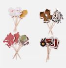 Set Of 24 Farm Animals Cupcake Toppers Picks Party Supplies