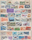 Aero Plane Stamps 89 Postage Collection  Aircraft aviation