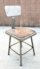 Vintage Industrial Stool Chair Mid Century Modern Steampunk Metal Shop Kitchen