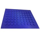 2 Pcs Magnetic Mat  12 x 15   Firmly  Round Magnets Silicone Rubber Blue   Black