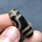 Power Magic Tibetan Old Agate Ivory Color 2eye Love Totem Dzi Bead Amulet
