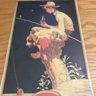 1991 Repro 1935 Coca-cola Coke Norman Rockwell Gone Fishing Wall Calendar - New