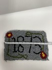 Antique Hand Hooked Wool Rug 1873 Folk Art Mat Flowers Primitive Americana C24