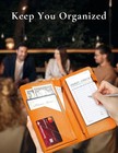 Server Book With Zipper And Magnetic Pocket  Cute Waitress Book Server Booklet 
