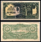 1942 Allied Forgery Malaya Japanese Invasion Money 10 Ten Dollars Block Md