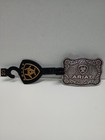 New Ariat Western Boys Youth Silver Floral Belt Buckle