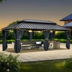 12 x20  Hardtop Gazebo Heavy Duty Galvanized Steel Outdoor Permanent Pavilion