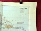 West Indies Antique Map C 1887 Caribbean Islands Edward Stanford Political