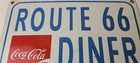 Vintage Route 66 Porcelain Sign - Coca Cola Gas Pump Soda Diner Sign