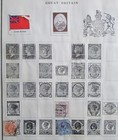 29 Vintage Early 1900 s Great Britain  Stamps From Estate On Two Pages
