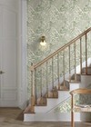 Wallpaper Modern White Palm Leaves On Green Background  60 Sq Ft Bolt